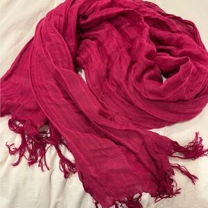 Love Quotes scarf. Light weight rectangular pink scarf.